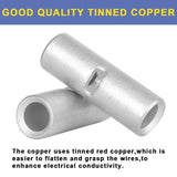 420PCS Non-Insulated Butt Connectors Kit - 6 Sizes BN0.5 to BN8