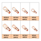 240pcs SC Open-Mouth Bare Copper Terminals + HS-50B Crimping Pliers Set - Gold - HS-50B Crimping Pliers In Australia - Darrahopens