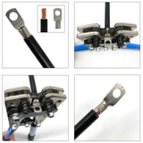 240pcs SC Open-Mouth Bare Copper Terminals + HS-50B Crimping Pliers Set - Gold - HS-50B Crimping Pliers