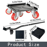 Small Furniture-Dolly-Furniture-Movers with-5-Wheels, Furniture Sliders Lifters Tool Set for Moving Heavy Duty, Furniture Dollies - Black-red