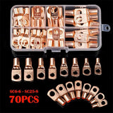 70pcs SC Series Crimp Terminals, Open Barrel Wire Lugs, Boxed Bare Copper Connectors In Australia - Darrahopens