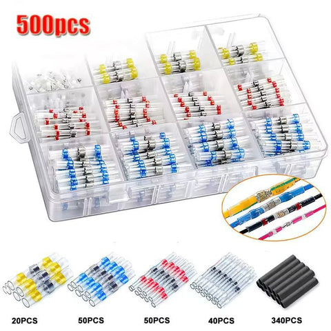 Waterproof Solder Ring Heat Shrink Middle Connector Solder Terminal Electrical - Multi - Size 500Pcs In Australia - Darrahopens