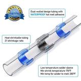 Waterproof Solder Ring Heat Shrink Middle Connector Solder Terminal Electrical - Multi - Size 500Pcs