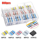 Waterproof Solder Ring Heat Shrink Middle Connector Solder Terminal Electrical - Multi - Size 800Pcs In Australia - Darrahopens