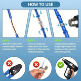 Solder Ring Wire Connectors Heat Shrink Butt Terminals Electrical Connector Kit - Multi - Size 600Pcs