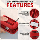 Edge Banding Trimmer,Tungsten Carbide Blades,Manual Woodworking Tool,Hand Planer for Trimming ABS, PVC, Veneer and Melamine Wood Edge Banding - Blue - Size 4.1in*2.1in