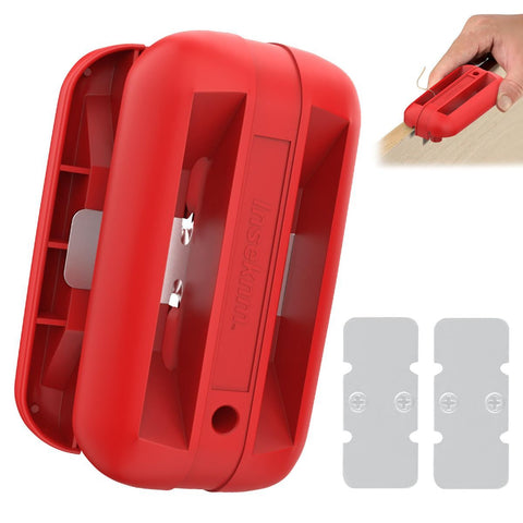 Edge Banding Trimmer,Tungsten Carbide Blades,Manual Woodworking Tool,Hand Planer for Trimming ABS, PVC, Veneer and Melamine Wood Edge Banding - Red - Size 4.1in*2.1in
