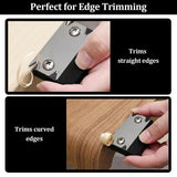 Edge Banding Trimmer,Blade Veneer Edge Trimmer with 1 Replacement Blade for Woodworking,Hand Planer Edge Bander for Burrs,Edge Corner Planer,Wood Chamfering Fillet Scraper