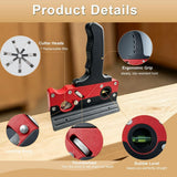 Multi-Blade Woodworking Chamfer Plane - Hand Planer for Edge Trimming & Corner Flattening, Adjustable Depth Fast Trimming Wood Planer with 7 Cutter Heads & Bubble Levels for DIY & Professional Use