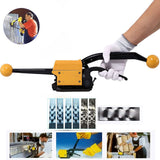 Steel Strapping Tool A333 Stainless Manual Belt Packaging Banding Machine Metal Free Buckle Packing for Width 1/2" 5/8" 3/4" Sealless Combination Tools