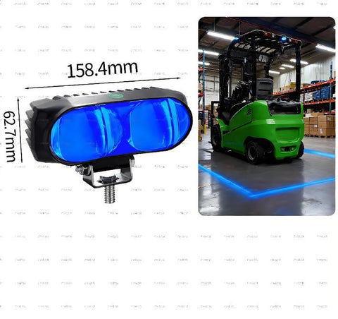 LED Forklift Safety Light, Blue Light for Marking Boundaries, Aluminum housing, Suitable for Construction Machinery Such as forklifts, Skid-Steer loaders, and excavators - Blue - Size 1Pack In Australia - Darrahopens