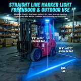 LED Forklift Safety Light, Blue Light for Marking Boundaries, Aluminum housing, Suitable for Construction Machinery Such as forklifts, Skid-Steer loaders, and excavators - Blue - Size 1Pack