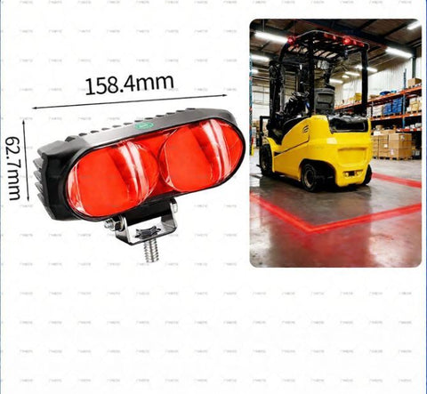 LED Forklift Safety Light, Blue Light for Marking Boundaries, Aluminum housing, Suitable for Construction Machinery Such as forklifts, Skid-Steer loaders, and excavators - Red - Size 1Pack In Australia - Darrahopens