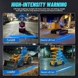 LED Forklift Safety Light, Blue Light for Marking Boundaries, Aluminum housing, Suitable for Construction Machinery Such as forklifts, Skid-Steer loaders, and excavators - Red - Size 1Pack
