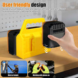 Battery Carrying Holder for 18V/14.4V, Portable Battery Case with Handle, Battery Organizer for Easy and Transport, Ideal for Tool Bags & Job Sites - Yellow - Size 4 Slots