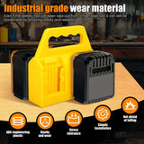 Battery Carrying Holder for 18V/14.4V, Portable Battery Case with Handle, Battery Organizer for Easy and Transport, Ideal for Tool Bags & Job Sites - Yellow - Size 4 Slots