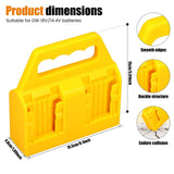 Battery Carrying Holder for 18V/14.4V, Portable Battery Case with Handle, Battery Organizer for Easy and Transport, Ideal for Tool Bags & Job Sites - Yellow - Size 6 Slots In Australia - Darrahopens