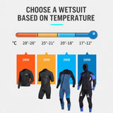 3MM Men's Full Wetsuit – 4-Way Stretch, UPF 50+, Thermal & Scratch Resistant for Diving & Surfing - Black - Size M