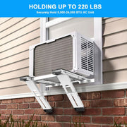 Universal Window Air Conditioner Support Bracket, No Drilling Heavy-Duty AC Window Bracket Supports Up to 200lbs for 5,000-24,000 BTU AC Units, Fits Single or Double Hung Windows In Australia - Darrahopens