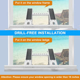 Universal Window Air Conditioner Support Bracket, No Drilling Heavy-Duty AC Window Bracket Supports Up to 200lbs for 5,000-24,000 BTU AC Units, Fits Single or Double Hung Windows