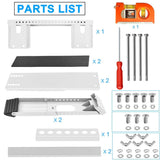 Universal Window Air Conditioner Support Bracket, No Drilling Heavy-Duty AC Window Bracket Supports Up to 200lbs for 5,000-24,000 BTU AC Units, Fits Single or Double Hung Windows