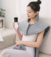 Fast Heating Electric Heating Pad for Neck and Shoulder and Back with 6 Heating Settings & 4 Timer, Large Size Heated Wrap with Auto Shut Off & Machine Washable (Silver Gray, 37x24 inch) In Australia - Darrahopens