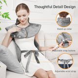 Fast Heating Electric Heating Pad for Neck and Shoulder and Back with 6 Heating Settings & 4 Timer, Large Size Heated Wrap with Auto Shut Off & Machine Washable (Silver Gray, 37x24 inch) In Australia - Darrahopens