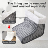 Electric Heated Foot Warmer - Heating Foot Warmer for Men & Women, Feet Warmer with 6 Temperature Setting 4 Timer Setting, Auto Shut Off Washable Inner Lining, Fast Heat Use for Winter Gifts