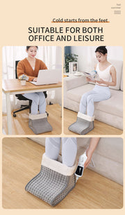 Electric Heated Foot Warmer - Heating Foot Warmer for Men & Women, Feet Warmer with 6 Temperature Setting 4 Timer Setting, Auto Shut Off Washable Inner Lining, Fast Heat Use for Winter Gifts