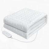Heated Blanket Electric Throw,4 Heat Settings & 8H Auto Shut-Off Double Helix Fast Heating Electric Blanket,Skin-Friendly Cotton & Non-Slip Design Heated Throw with Overheat Protection - White - Size 59*31.4"