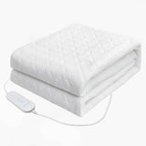 Heated Blanket Electric Throw,4 Heat Settings & 8H Auto Shut-Off Double Helix Fast Heating Electric Blanket,Skin-Friendly Cotton & Non-Slip Design Heated Throw with Overheat Protection - White - Size 55.1*62.9"
