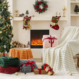 Updated Grey Throw Blanket for Couch and Bed- Super Soft and Warm 3D Checkered Fluffy Fuzzy Fleece Blanket, Luxurious Plush Cozy Blanket for Room Decor Spring - Gray - Size 100cm*150cm In Australia - Darrahopens