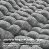 Updated Grey Throw Blanket for Couch and Bed- Super Soft and Warm 3D Checkered Fluffy Fuzzy Fleece Blanket, Luxurious Plush Cozy Blanket for Room Decor Spring - Gray - Size 150cm*200cm In Australia - Darrahopens