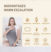 Heated Pad Zero-Gravity Pad Temperature Control Timer Winter Warmth Suitable for both humans and pets - Gray - Size 40cm*76cm