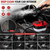 Versora Pro Car Steam Cleaner, 2500W Steam Cleaner, Lightweight High-Temp Steamer for Auto Detailing, Sofa, Tile & Grease, Large Tank + Brush Heads Included  - Red In Australia - Darrahopens