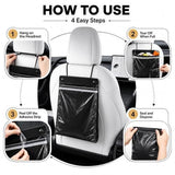 50 PCS Car Trash Bags Disposable Leakproof Hanging Stick-On | Trash Bags for Car SUV Truck RVs Road Trips & Travel Waterproof Garbage Bags, Leak Proof Design Vehicle Trash Organizer