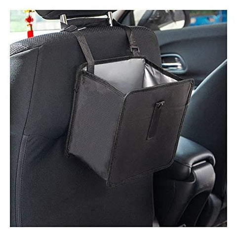 2Pack Foldable Waterproof Car Trash Can, Small | leakproof liner, hanging storage-bag design, fits most cars, SUVs, and trucks, car interior accessories - Black - Size 2Pack