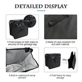 2Pack Foldable Waterproof Car Trash Can, Small | leakproof liner, hanging storage-bag design, fits most cars, SUVs, and trucks, car interior accessories - Black - Size 2Pack