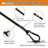 8 Pcs 48in Bungee Cords with Carabiner Hooks Heavy Duty, Outdoor Black Bungee Straps, Strong Industrial Grade Elastic Bungee Rope for Securing Tarps, Luggage, Tents，Bikes or Garden Tidying