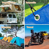 8 Pcs 48in Bungee Cords with Carabiner Hooks Heavy Duty, Outdoor Black Bungee Straps, Strong Industrial Grade Elastic Bungee Rope for Securing Tarps, Luggage, Tents，Bikes or Garden Tidying