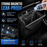 1Pack Car Trash Can Leak-Proof, 4 Pack Black Large Capacity Auto Trash Bin | With Magnetic Opening, Multi-Purpose Open-Top Car Organizer for Backseat, Console, Door, Phone, Drinks, and Small Items - Black - Size 1Pack
