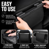 1Pack Car Trash Can Leak-Proof, 4 Pack Black Large Capacity Auto Trash Bin | With Magnetic Opening, Multi-Purpose Open-Top Car Organizer for Backseat, Console, Door, Phone, Drinks, and Small Items - Black - Size 1Pack