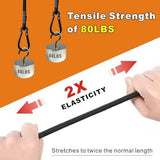 8 Pcs 24in Bungee Cords with Carabiner Hooks Heavy Duty, Outdoor Black Bungee Straps, Strong Industrial Grade Elastic Bungee Rope for Securing Tarps, Luggage, Tents，Bikes or Garden Tidying