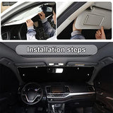 150x85cm Car Windscreen Sun Shade Front Windshield Sunshade Foldable Cover Visor Sunshades Reflective UV Dust Protector Automotive Ray Protection Block Parasol Keep Vehicle Cool Fit Various Sizes