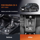 Gearshift Panel Pad for Mazda CX-5 2017-2025 Silicone | Waterproof Central Control Interior Accessories One Button - Red - Size One Button