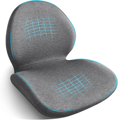 Car Seat Cushion with Lumbar Support Pillow - Memory Foam Driver Seat Cushion for Back & Sciatica Pain Relief, Washable Cover, Non-Slip Bottom for Long Driving, Office Chair & Truck - Gray - Size 17.7in*15.7in*15.7in In Australia - Darrahopens