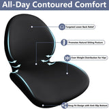 Car Seat Cushion with Lumbar Support Pillow - Memory Foam Driver Seat Cushion for Back & Sciatica Pain Relief, Washable Cover, Non-Slip Bottom for Long Driving, Office Chair & Truck - Gray - Size 17.7in*15.7in*15.7in