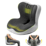 Memory Foam Seat Cushion for Office Chair - Sciatica Pain Relief Coccyx Cushion for Tailbone Pain - Orthopedic Gel Seat Cushion for Car & Desk - Non-Slip Bottom with Breathable Cover - Black-Gray - Size 38cm*38.5cm*33cm In Australia - Darrahopens