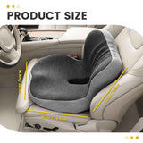 Memory Foam Seat Cushion for Office Chair - Sciatica Pain Relief Coccyx Cushion for Tailbone Pain - Orthopedic Gel Seat Cushion for Car & Desk - Non-Slip Bottom with Breathable Cover - Black-Gray - Size 38cm*38.5cm*33cm In Australia - Darrahopens