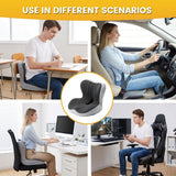 Memory Foam Seat Cushion for Office Chair - Sciatica Pain Relief Coccyx Cushion for Tailbone Pain - Orthopedic Gel Seat Cushion for Car & Desk - Non-Slip Bottom with Breathable Cover - Black-Gray - Size 38cm*38.5cm*33cm In Australia - Darrahopens
